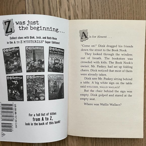Random House A to Z Mysteries The Absent Author by Ron Roy (book 1) - Picture 3 of 5